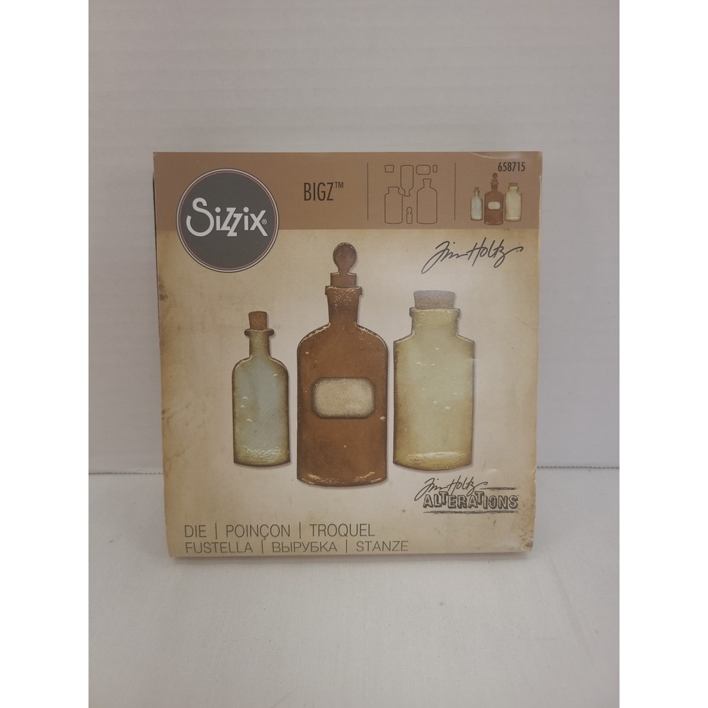 Sizzix Bigz Die Tim Holtz Alteration Apothecary Bottles 658715 Scrapbook